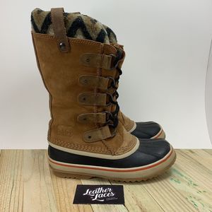 Sorel Joan of Arctic Boots Womens Sz 6 Knit Winter Waterproof Snow NL2142-286